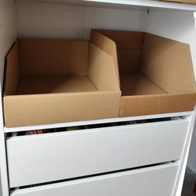 Úložné boxy na oblečenie, organizéry do skrine EKO KARTON 30 x 40 cm