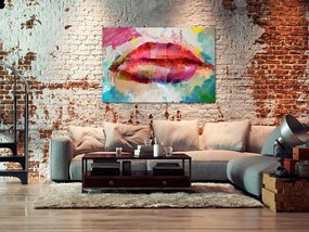 Artgeist Obraz - Artistic Lips (1 Part) Wide Veľkosť: 120x80, Verzia: Premium Print