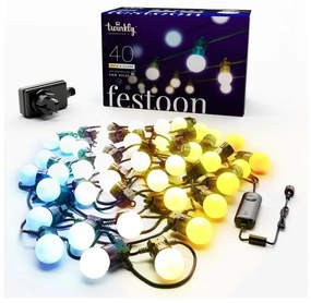 TWINKLY Festoon – párty reťaz 40 LED AWW (TWF040GOP-BEU)