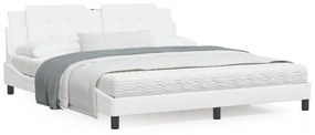 Rám postele s LED svetlami biely 180x200 cm umelá koža 3214125