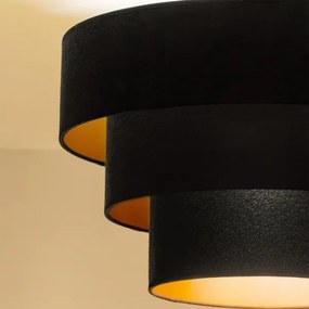 Brilagi - Luster na lanku LUNETA 1xE27/60W/230V pr. 40 cm čierna/zlatá