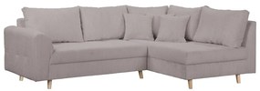 Sivá menčestrová rohová pohovka (pravý roh) Ariella – Ropez