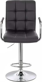 LuxuryForm DESIGN Barová stolička VERONA na striebornom tanieri - čierna