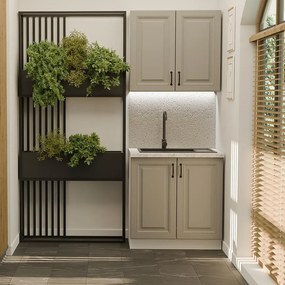 Kuchynská Linka Stilo Clay grey/biela 80cm bez pracovnej dosky