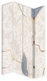 Gario Paraván Jemný béžový vzor Rozmery: 145 x 170 cm, Prevedenie: Otočný paraván 360°