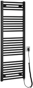 Aqualine Aqualine, DIRECT-E elektrické vykurovacie teleso, rovné, 450x1320 mm, 400 W, čierna, ILE34TB
