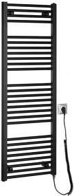 Aqualine Aqualine, DIRECT-E elektrické vykurovacie teleso, rovné, 450x1320 mm, 400 W, čierna, ILE34TB