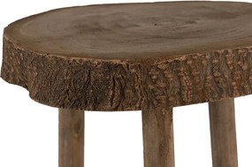 Dekoračný kvetinový drevený okrúhly stolík - Ø 24*36 cm