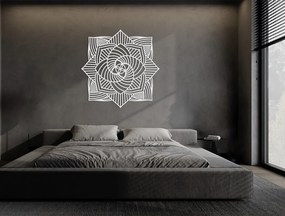 drevko Vyrezávaná drevená mandala Ruža Rozmer obrazu: 44,5 x 44,5 cm, Farba dekorácie: Čierna