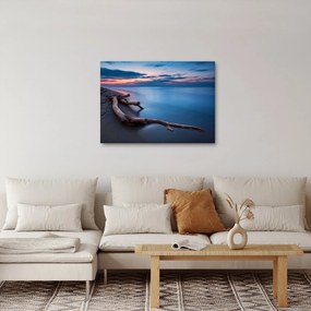 Obraz pláže pri západe slnka (70x50 cm)