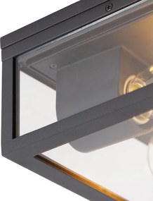 Inteligentné stropné svietidlo čierne IP44 2-žiarovkové vrátane Wifi ST64 - Charlois