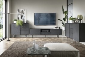 Široká TV skrinka Raven, čierna