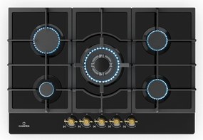 Klarstein Victoria 5, plynová varná doska, 5 Sabaf horákov, sklokeramika, retro vzhľad