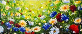 Obraz divokých kvetov (120x50 cm)