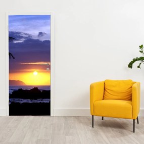 Fototapeta na dvere - Západ slnka nad morom (95x205cm)