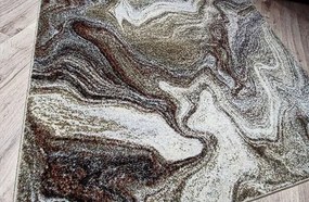 HU Hnedý abstraktný koberec Villa 859 Rozmer: 60x100 cm