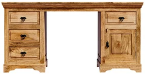 Písací stôl Guru 160x80x76 indický masív mango Mango natural