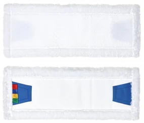 Mop so záložkami Economy, 40 cm - mikrovlákno, biela
