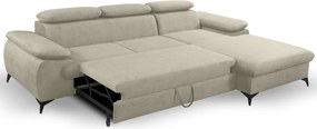 Rohová sedacia súprava Scala, béžová látka, pravý roh
