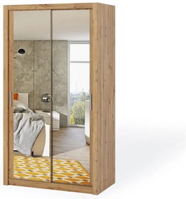 Šatníková skriňa Bonaparte SZ120 (dub artisan) (so zrkadlom). Akcia -17%. Vlastná spoľahlivá doprava až k Vám domov. 1051471