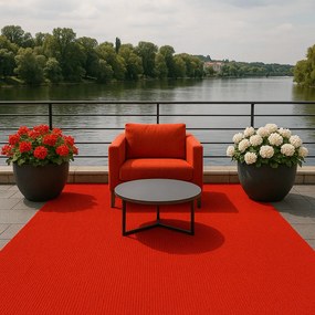 Betap, SUPER CENA: Červený festivalový metrážny koberec Budget, na mieru, šíře 4m, červená, resine, chodba / predsieň