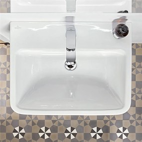 VILLEROY &amp; BOCH O.novo závesné umývadlo s otvorom, s prepadom, 600 x 460 mm, biela alpská, s povrchom CeramicPlus, 4A4160R1