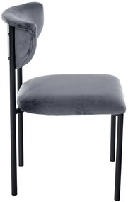 Stolička pre návštevy Gambell zamat - tmavošedá