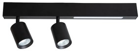 EUlight Stropné svietidlo Magnet, 2x čierne kovové tienidlo + 1x LED 5W, b