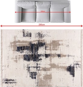 Koberec Boho krémová/modrá 200x290cm