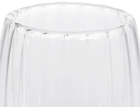 Sada dvoch pohárov CEMBRA GROOVE s dvojitým dnom 888118 250 ml