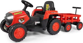 Elektrický traktor s prívesom Rolly červený