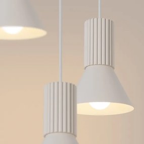 Sollux SL.1871 - Závesný luster ESTRIA na lankách 3xE14/10W/230V, priemer 30 cm, krémový