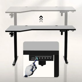 Elektrický výškovo nastaviteľný stôl Hero 9.1 čierny
