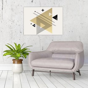 Sklenený obraz - Geometrické tvary N⁰4 (70x50 cm)