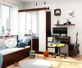 Šatníková skriňa s posuvnými dverami 150 cm CLP wenge / biela