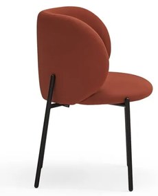 Červené čalúnené jedálenské kreslá v súprave 2 ks Mogi – Teulat