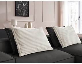 Čierna rohová pohovka z imitácie kože Boheme – Bobochic Paris