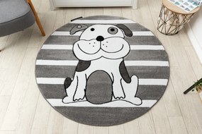 Okrúhly koberec PETIT  ŠTEŇA , sivá