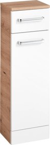 XXXLutz SPODNÁ SKRINKA, biela, dub artisan, 25/82/20 cm Xora - Kúpeľňové skrinky - 001977035404