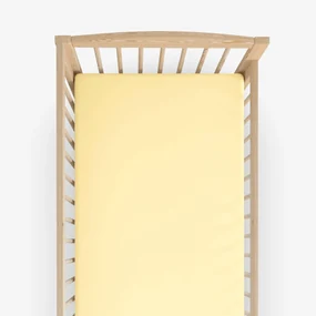 Goldea bavlnená plachta do detské postieľky - banánová 70 x 140 cm