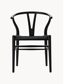 Drevená stolička's ručne tkaným sedadlom CH24 Wishbone Chair