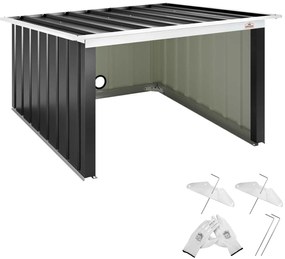 InternetovaZahrada Garáž pre robotickú kosačku 89x90x54 cm - antracit