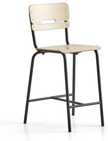 Školská stolička SCIENTIA, široké sedadlo, V 650 mm, antracit/breza