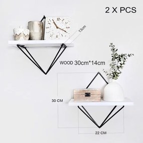 Sada 2× police DIA, biela/čierna