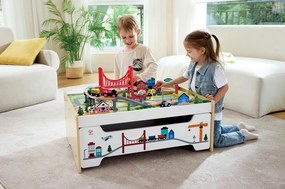 Hape Hrací stôl s úložným priestorom a vláčikodráhou