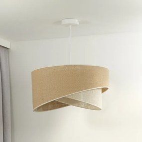 Duolla - Luster na lanku YUTE CELLO 1xE27/15W/230V pr. 45 cm hnedá/šedá