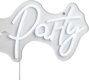 Neónová nástenná lampa biela vrátane LED - Let's Party