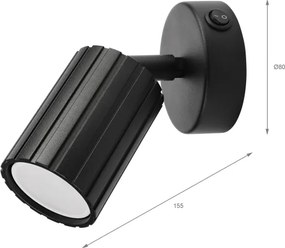 Brilagi - Nástenné bodové svietidlo CRISPINA 1xGU10/10W/230V čierna