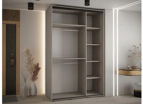 Šatníková skriňa Fektre 3 150, Farby: kašmír / kašmír + čierna