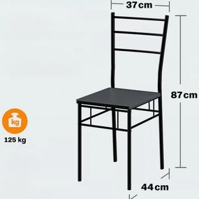 InternetovaZahrada Jedálenský set Leo - antracit